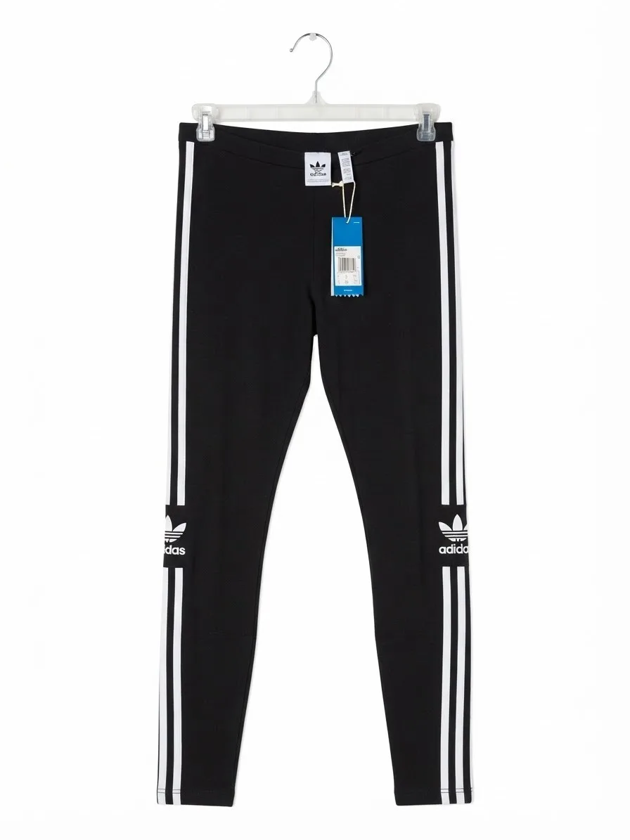 Adidas Legging Negro/Rayas Blancas Talla M