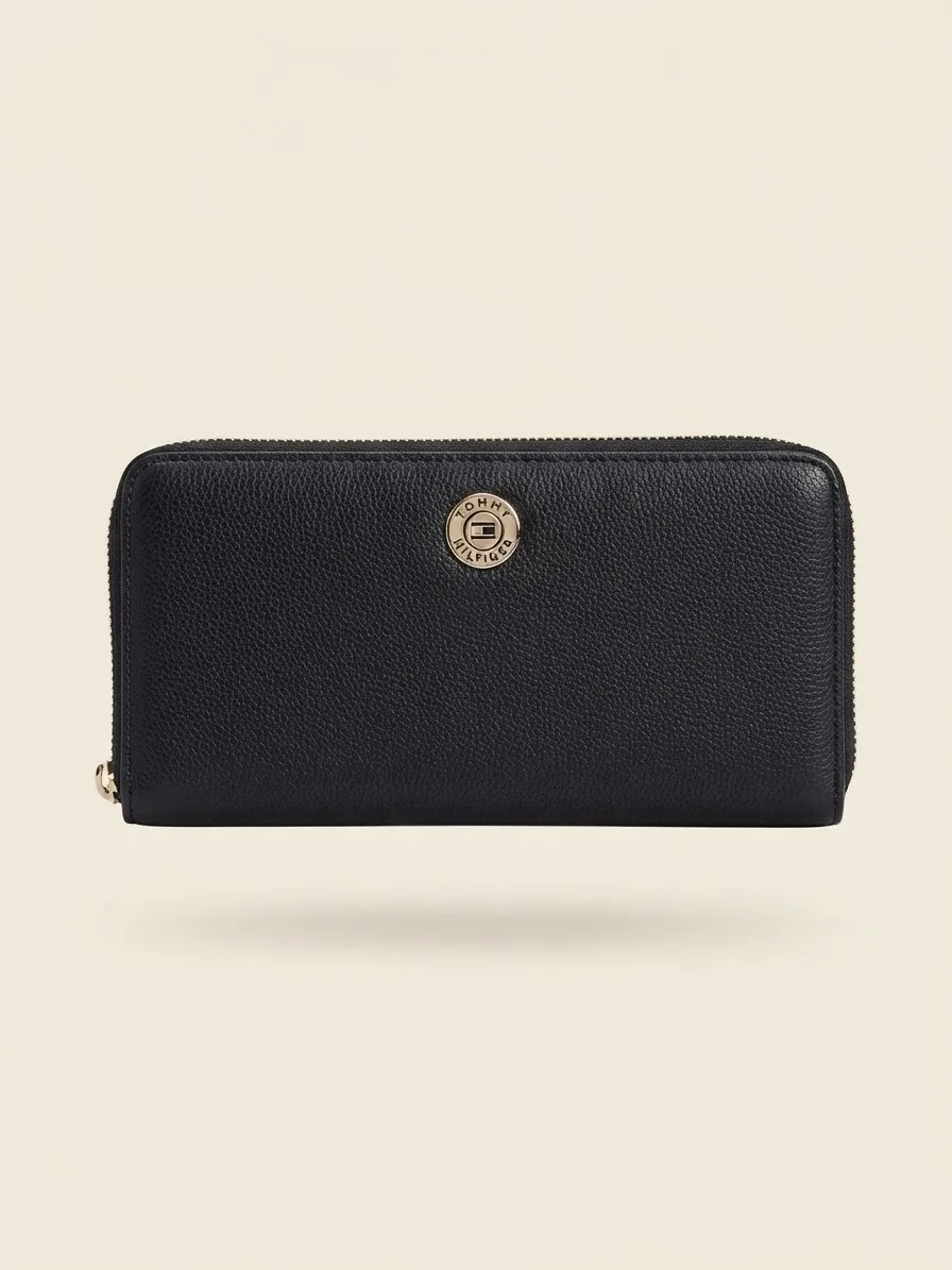 Cartera de Mujer Grande con Cremallera Integral (Zip-Around) de La Marca Tommy Hilfiger.