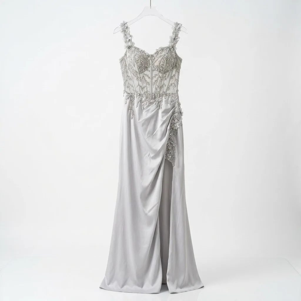 Cindirella Vestido Plata Talla M