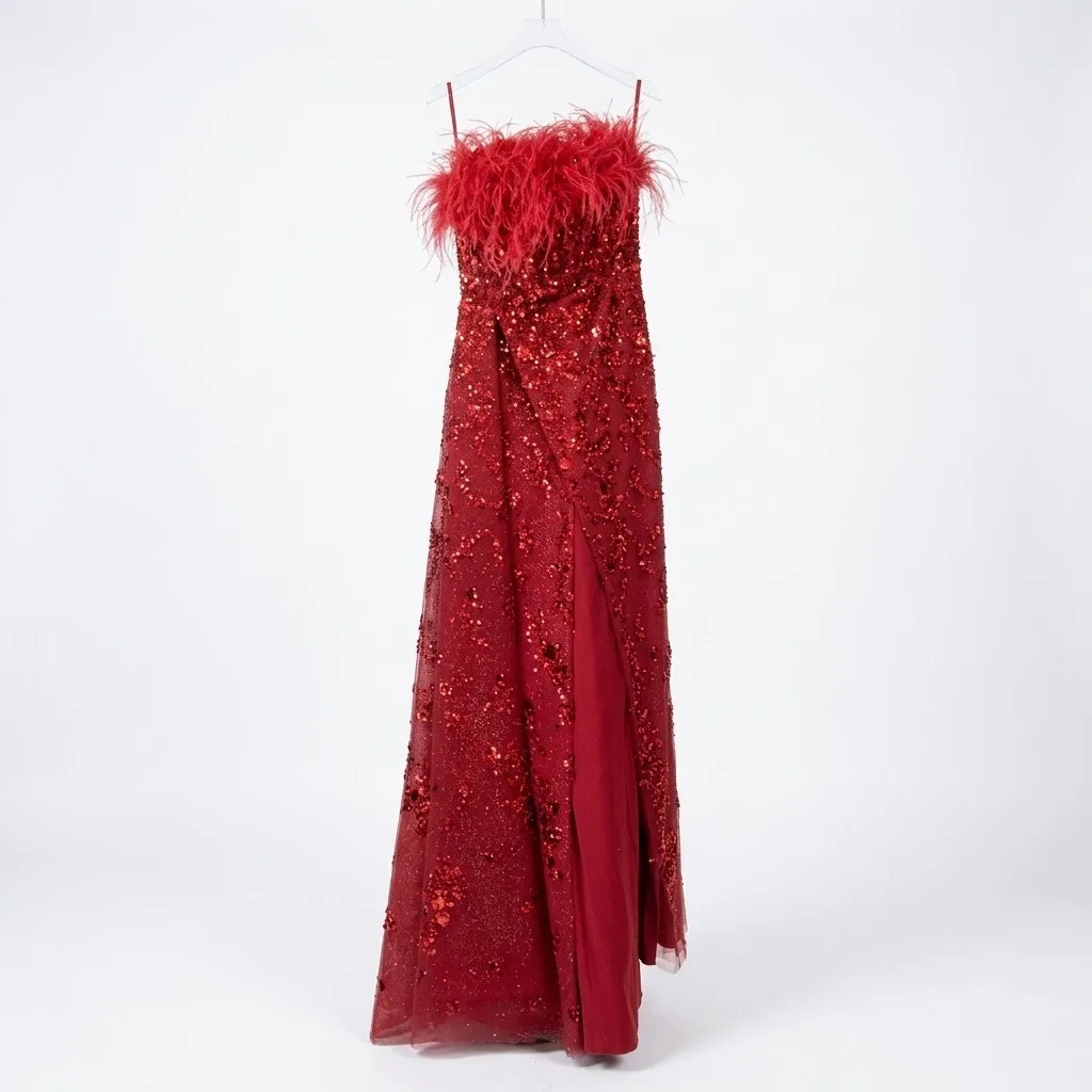Fancy Vestido Rojo Talla L