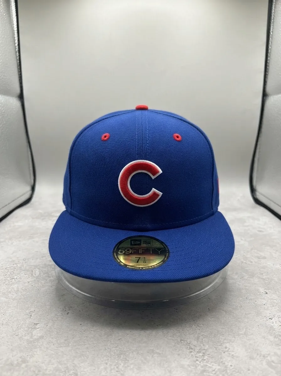 Gorra Cerrada New Era 59Fifty - Chicago Cubs / Azul Rey con Insignia Roja