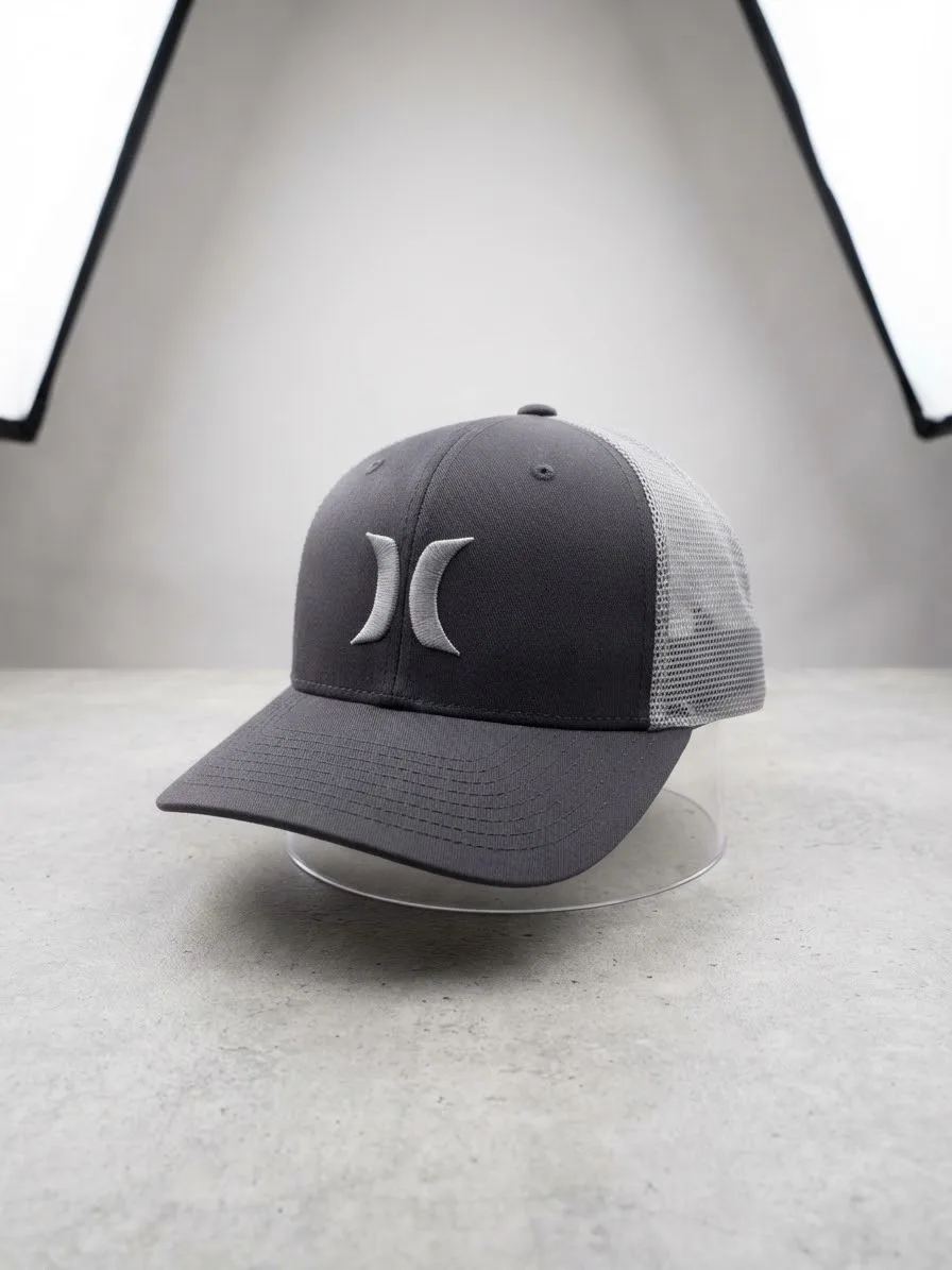 Gorra Trucker Hurley - Gris Carbón / Malla Gris Claro