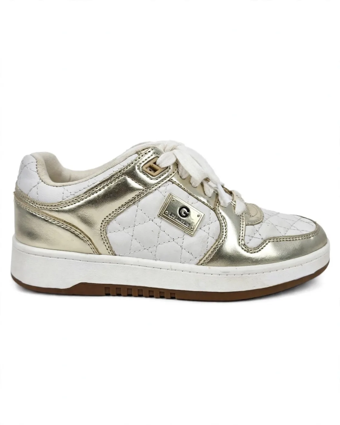 Miaa de La Línea Gbg Los Angeles por Guess Dorado con Blanco
