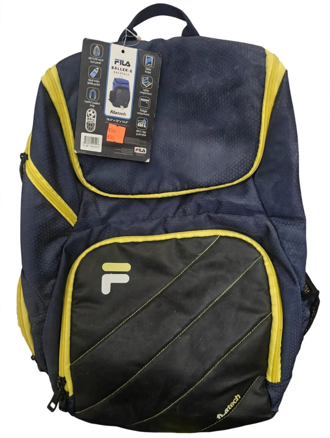Mochila Fila Azul Marino/Amarillo