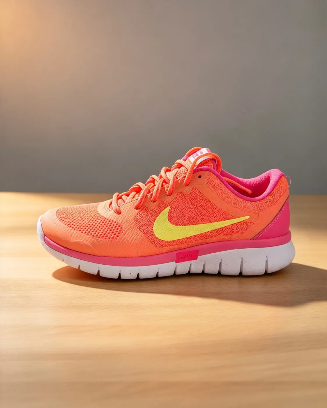 Nike Flex 2015 Run Color Coral Naranja/Rosa Mexicano Talla #22.5 Sucursal San Felipe Gto