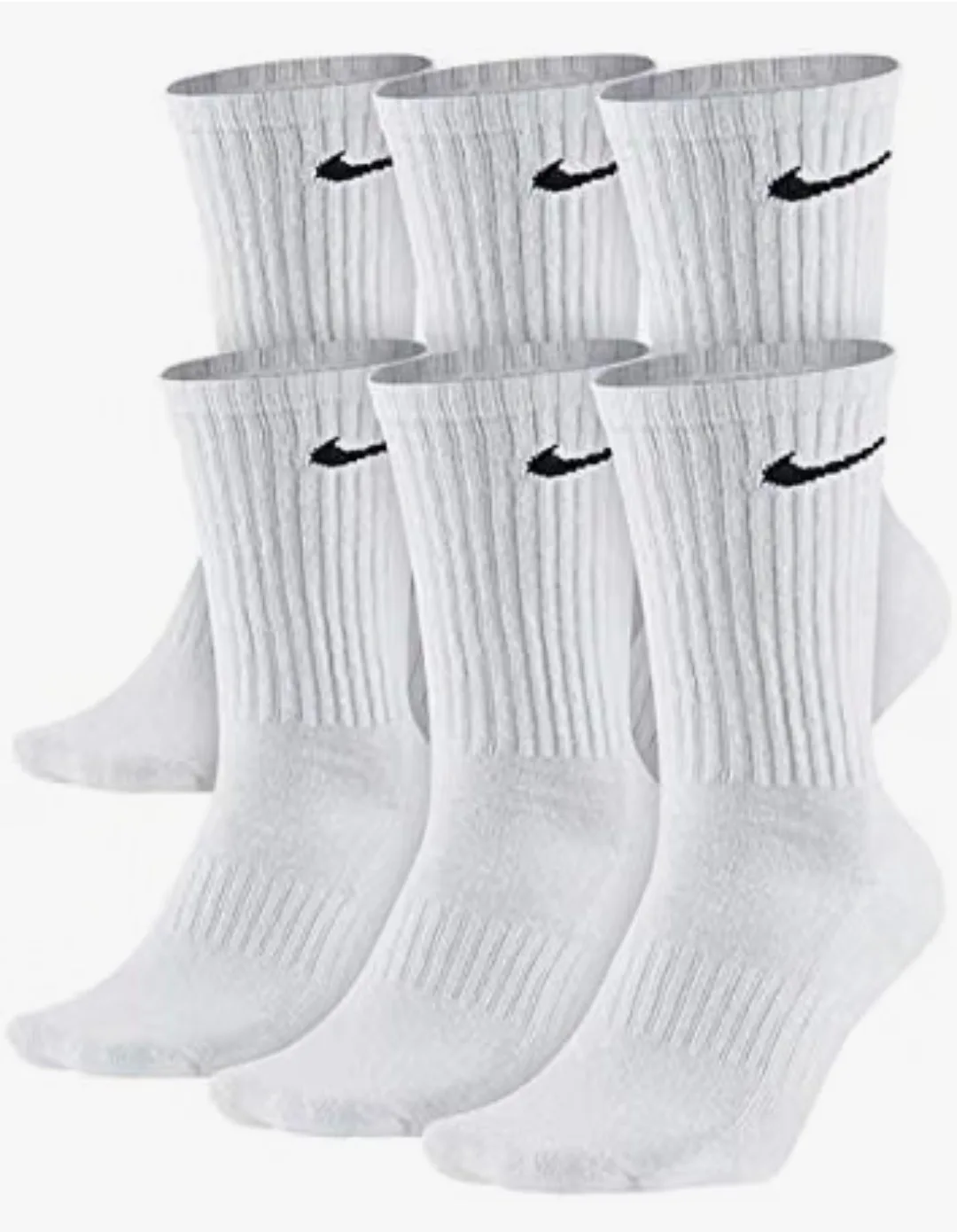 Paquete 6 Pares Calcetines Nike Blanco L