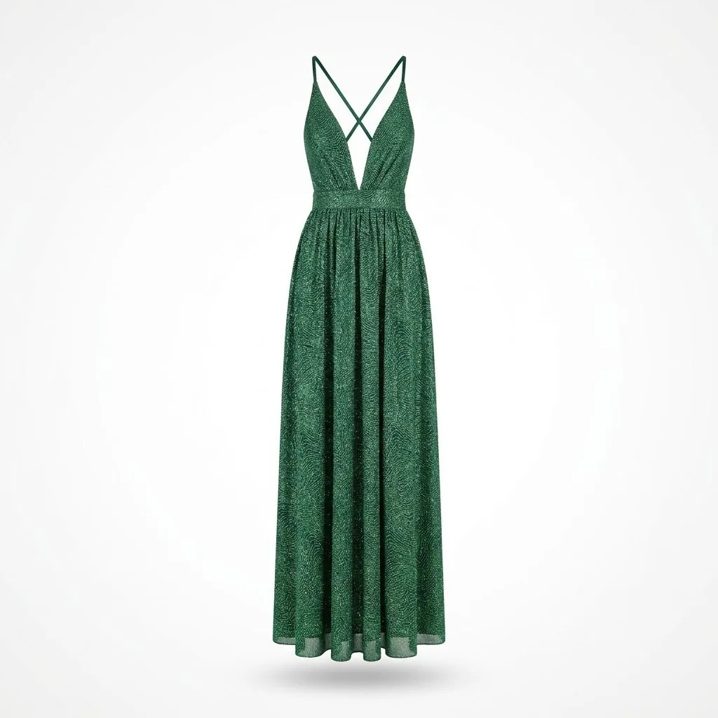 Ricarica Vestido Verde Esmeralda Talla S