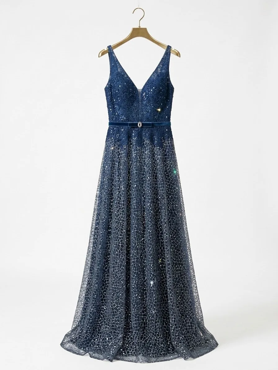 Vestido Azul Marino (Granzellas) Talla S