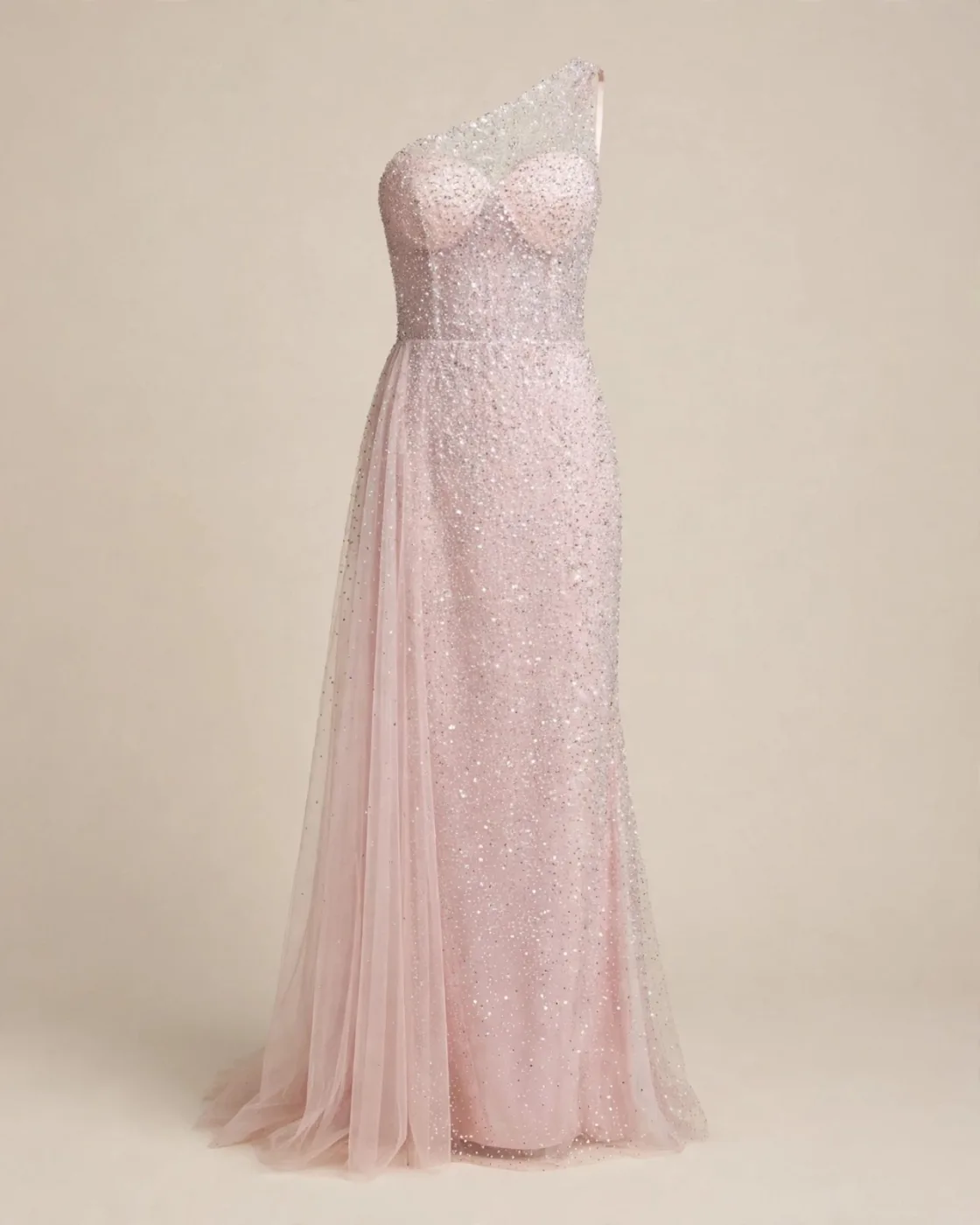 Vestido Fiorella's Rosa con Brillo