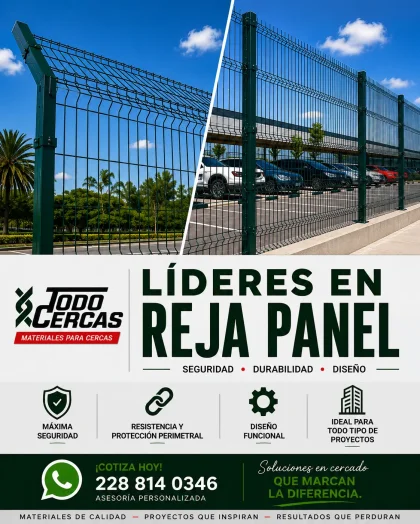 Venta de Reja de Acero tipo Panel — MALLAS Y CERCAS TODO CERCAS en XALAPA