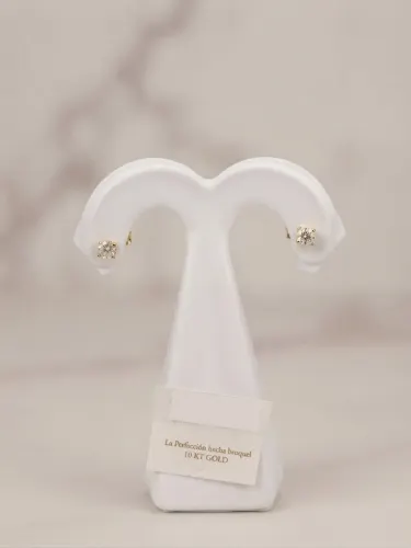 Aretes forma de corazón con piedra