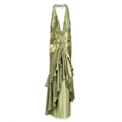 BELLEZA VESTIDO VERDE OLIVO TALLA L