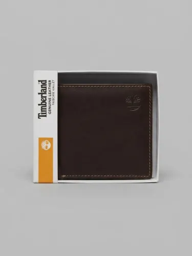 Billetera plegable Timberland original para hombre, estilo passcase