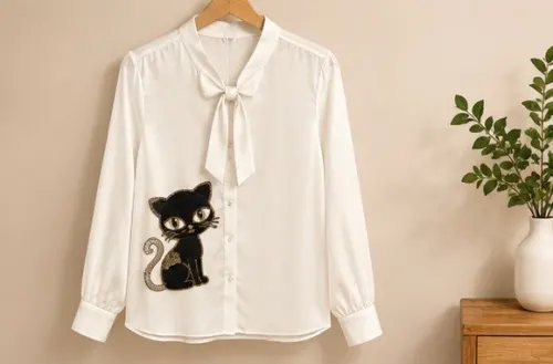 Blusa De Seda talla S Color Blanca