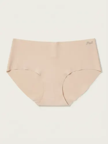 Braga tipo hipster de corte láser con logo de strass - Nude Pink