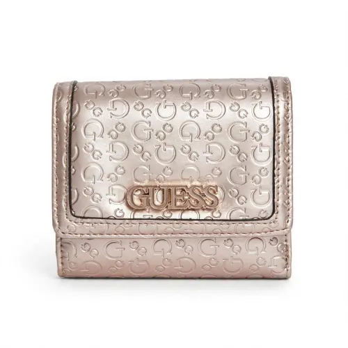 Cartera GUESS rosa metalico