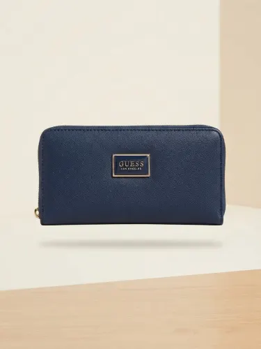 cartera larga con cremallera integral de la marca GUESS, modelo 'Los Angeles'.