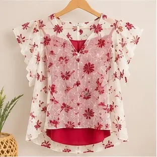 COCO MODA Color Gindo/Floreada Talla S
