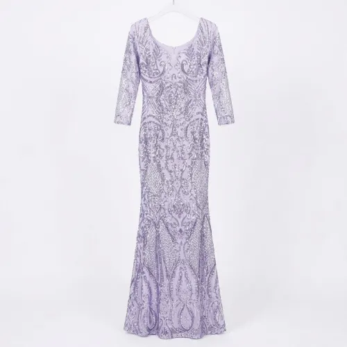 FANCY VESTIDO LILA/LENTEJUELA TALLA L