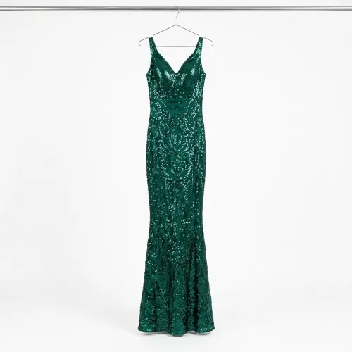 FANCY VESTIDO VERDE ESMERALDA TALLA XS