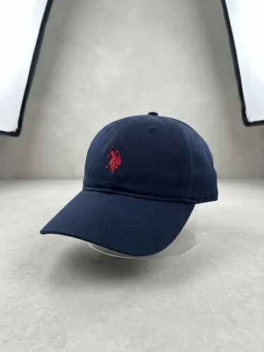 Gorra Casual U.S. Polo Assn. - Azul Marino con Logotipo Bordado en Rojo