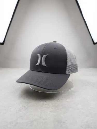 Gorra Trucker Hurley - Gris Carbón / Malla Gris Claro