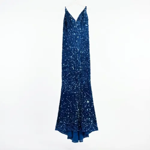 HAPPY JOE'S VESTIDO AZUL MARINO/LENTEJUELA TALLA L