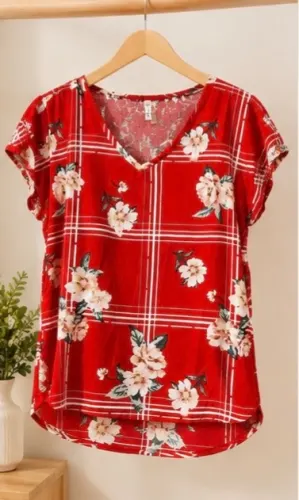 LIVE 4 TRUTH Color Rojo/floreada Talla M