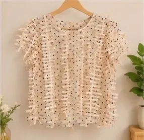 LULU WHITE COLOR ROSA/PUNTO NEGROS TALLA M