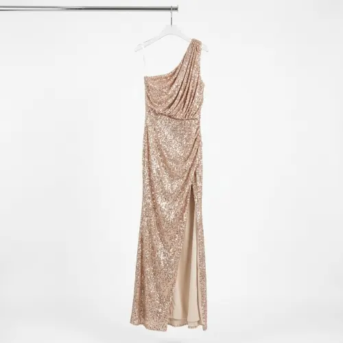 LUXXEL VESTIDO ORO ROSADO TALLA M