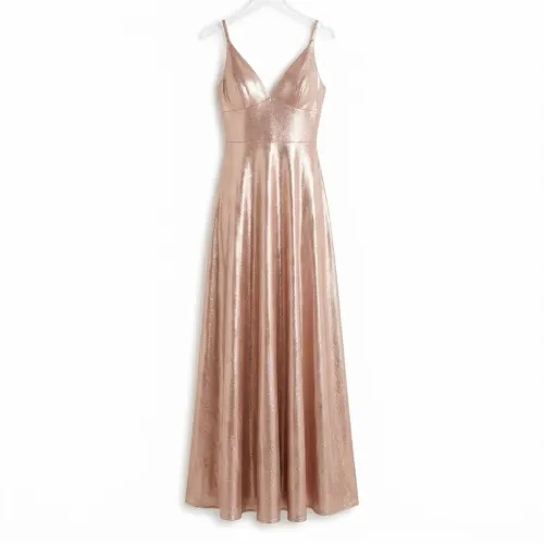 MANIJU VESTIDO ROSE GOLD. TALLA S