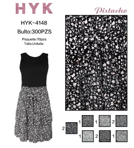 PISTACHO HYK VESTIDO HYK-4148