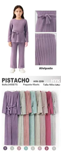 PISTACHO HYK CONJUNTO INFANTIL HYK-3319