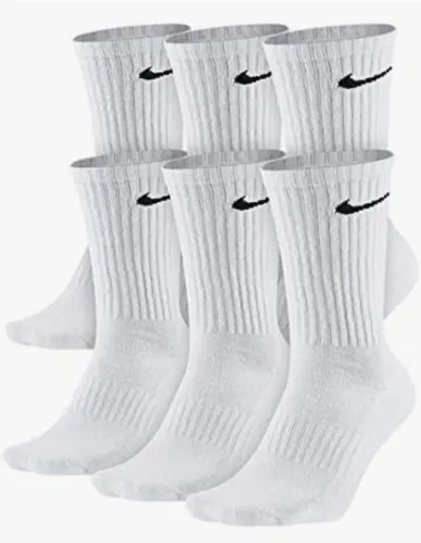 Paquete 6 pares calcetines Nike blanco L
