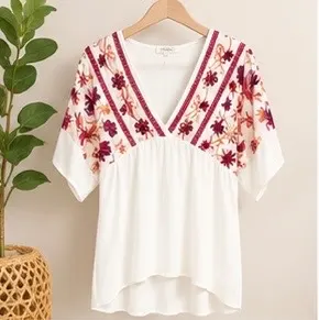 RENEEC COLOR BLANCA/FLORES TALLA S