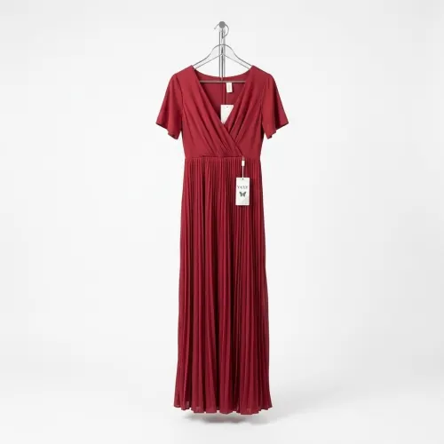 RICARICA VESTIDO ROJO VINO TALLA M