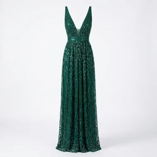 RICARICA VESTIDO VERDE ESMERALDA TALLA L