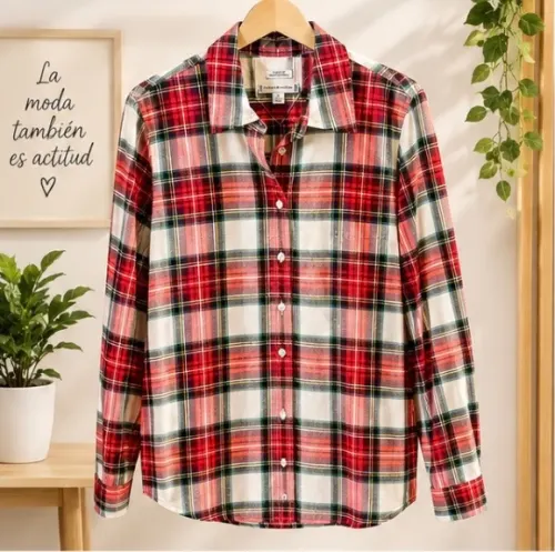 TOMMY HILFIGER COLOR ROJO, BLANCO Y VERDE, TALLA M