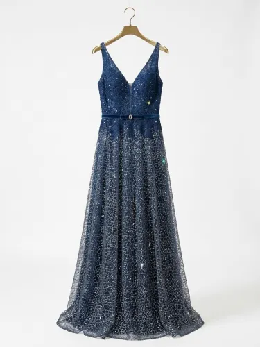 Vestido azul marino (Granzellas) Talla S
