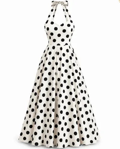 Vestido Bco/ Ngro (maniju) Talla M