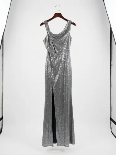 Vestido como plata (Symphony) talla L