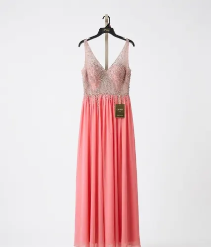 Vestido coral (white) talla s