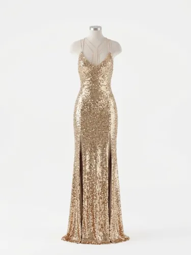Vestido dorado (cefian) talla L