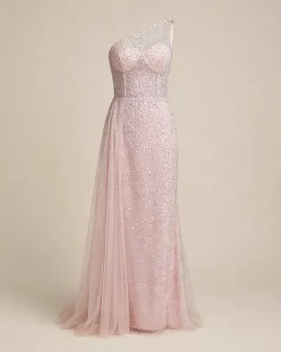 Vestido Fiorella's Rosa con brillo