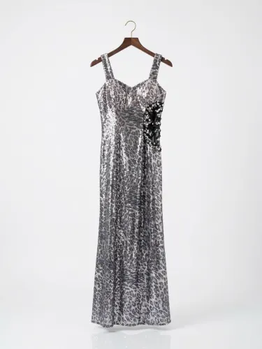Vestido negro con gris (ligera couture) talla 12