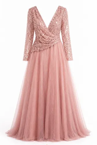 Vestido rosa (rose more) talla L
