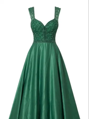 Vestido verde(white) Talla S