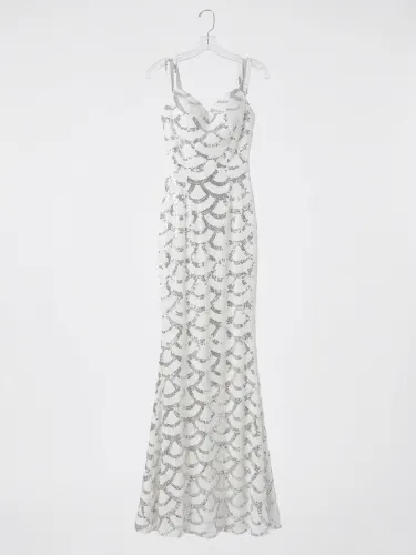 Vestidos blanco/plata (Ricarica) Talla S