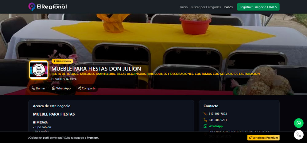 Perfil Premium Taquería La Pelotona