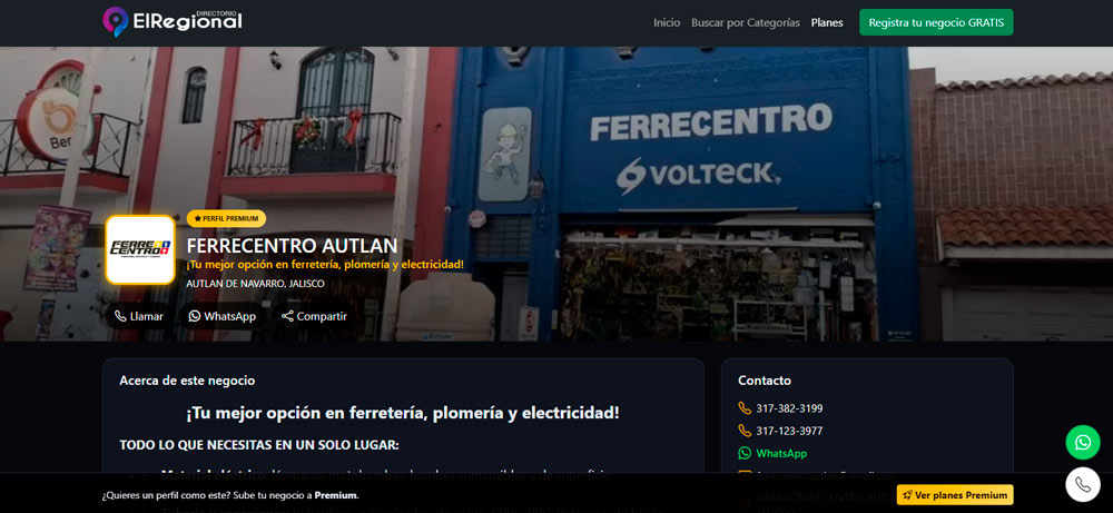 Perfil Premium Farmacia de Ángel